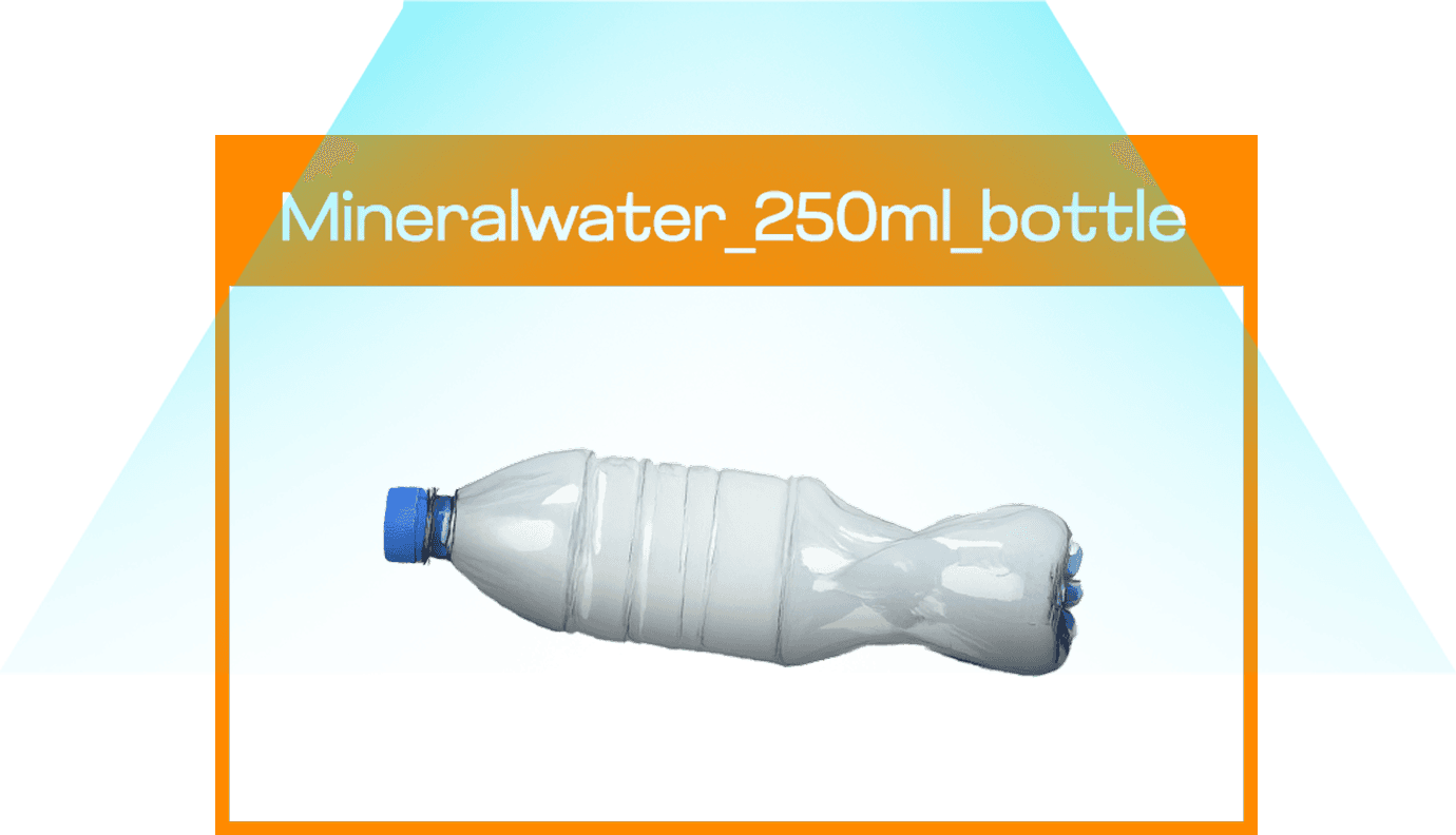 SadewaAI detecting 250ml mineral water bottle